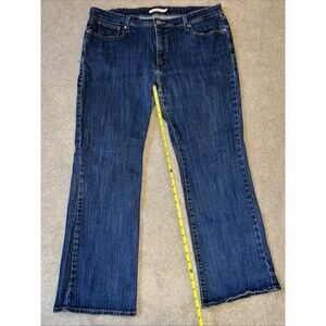 Womens Jeans-LEVI'S-dark blue denim stretch "415 Relaxed Bootcut"-20W